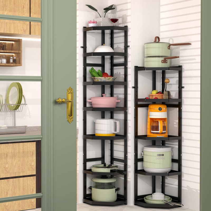 Supfirm 5-Tier Multifunctional Adjustable Pan & Pot Rack for Kitchen,