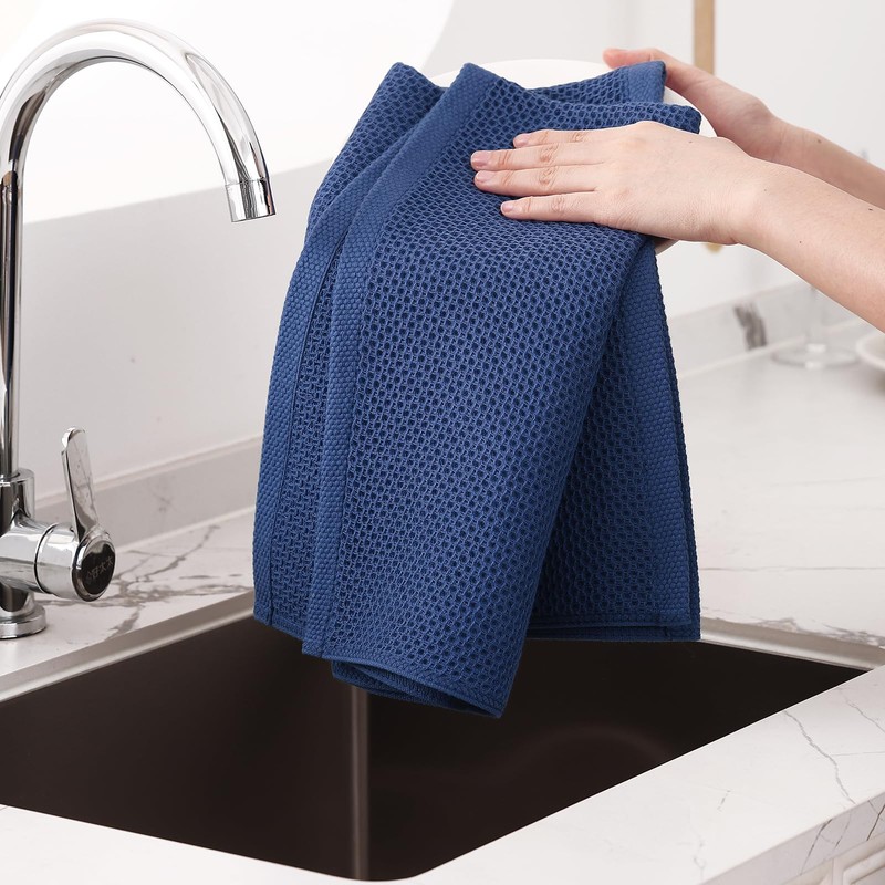 Homaxy Homaxy 100% Cotton Oversized Waffle Weave Kitchen Dish Towels,