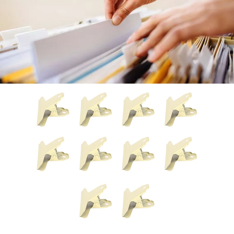 10pcs Metal Binder Clip Multipurpose Strong Grip Large Paper Binder