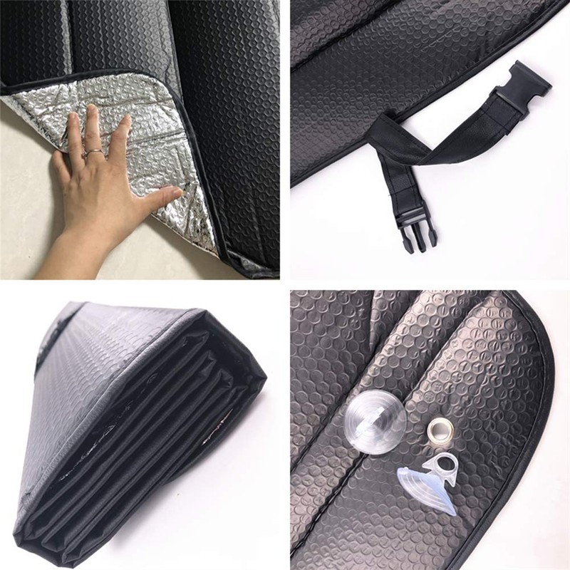GWUSKDT Car Sun[Shade], Sun Protector,Foldable Front Window Shade-Thicken 5-Layer Bubble