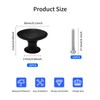 GOTRUST 15PCS Black Drawer Knobs 30mm, Cabinet Door Knobs Black