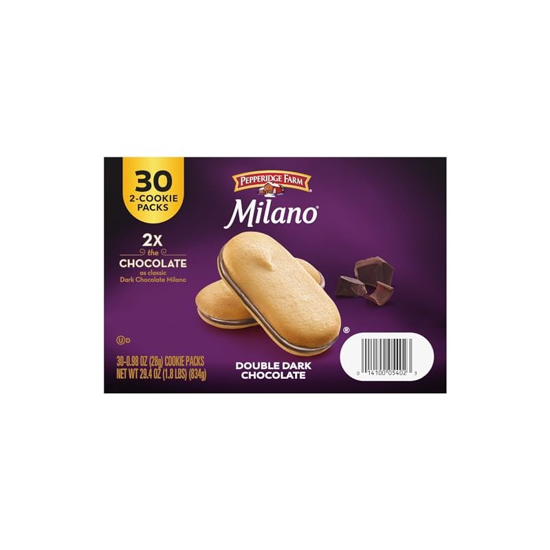 Pepperidge Farm, Milano, Cookies, Double Dark Chocolate, 29.4 oz, Multi-pack,