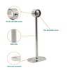 2 Pack Ceiling Mount Bracket, Stainless Steel Wardrobe Pipe Bracket