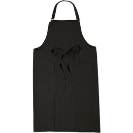 Basic Standard Apron, Long, Stylish, Solid, Simple, Canvas, Durable, 10 oz, Below the Knee, Long Length, 41.7 inches (1060 mm) x Hides Butt, Generous Width 41.7 inches (1060 mm), Women's, Men's, Unisex, Earth Color, Black, Black