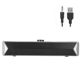 SADA Speaker Home Desktop Mini Subwoofer Independent Rotating Volume Button Speaker D6Silver