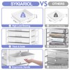 SYKIARIOL Rolling Cart with Drawers,10 Drawer Rolling Cart,Storage Cart with