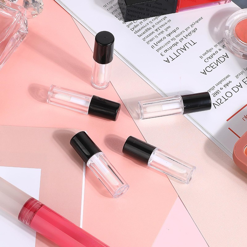 JJUNW 10pcs Empty Lip Gloss Tubes, 1.2ml Mini Refillable Cosmetic