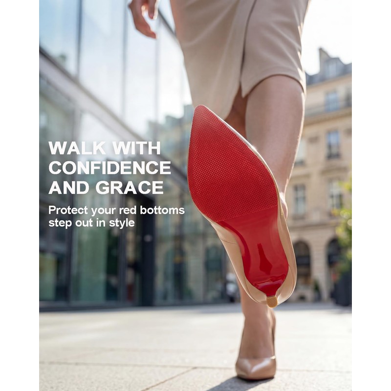 Linwei Red Bottom Shoe Protector for Christian Louboutin Heels, Self