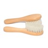 Hohopeti Natural Wool Baby Hairbrush Comb Set Wooden Handle Soft