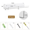 Tbestmax 8 Pack Floating Shelves for Wall, 15 inch Clear