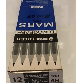 Staedtler Mars Lumograph (1dz) 100 5H Vintage Pencils