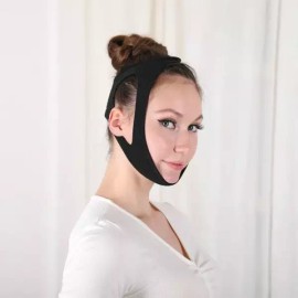 얼굴 리프팅밴드 사각턱 턱살 땡김이 턱밴드 [1-리프팅밴드-블랙] Face Lifting Band Square Jaw Double Chin Tightening Jaw Band [1-Lifting Band-Black]