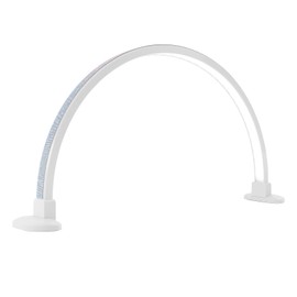 DYRABREST Half Moon Light for Nail Desk 29In 48W Nails Tech Light with Phone Holder & 384 Lamp Beads Adjustable Brightness & Color Temperatures Nail Lamp for Nail Art, Facial Spas, Skincare (White)