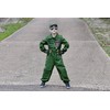 ReliBeauty Children's Pilot Costume, Fighter Jet Pilot Costume, Children, Green