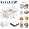 Yidomto 9x9x4 White Shipping Boxes, 25 Pack