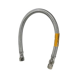 PROCURU 1-Pack 60-Inch (5Ft) Faucet Supply Extension, 3/8 OD Comp (Male) x 3/8 Comp (Female), Stainless Steel Braided Faucet Connetor Hose, Certified Safe (9SFD60-1P)