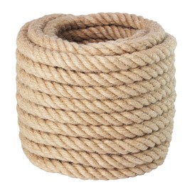 Manila Rope 3/4 Inch x 50 Feet, Twisted Thick Rope for Landscaping, Crafts, Sporting,Marine, Projects and Tie-Downs