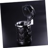 PACKOVE Smokeless Car Ashtray Lid Black Portable Led Light for