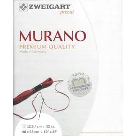 Precut Zweigart Murano 32 Count Antique White 3984/101. Needlework Canvas, Cross Stitch Fabric, Embroidery Canvas 52% Cotton and 48% Viscose