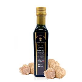 100% Italian Extra Virgin White Truffle Olive Oil, Cold Pressed Olive Oil, White Truffle Flavored Olive Oil, No GMO, Gluten Free, Vegan, 250ml - 8.45 Fl oz