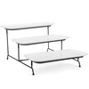 3 Tiered Serving Platter, 3-Piece 14.75" Melamine Tray and Tier