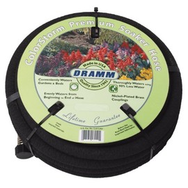 Dramm 17010 ColorStorm Premium 50 Foot Soaker Garden Hose, Black