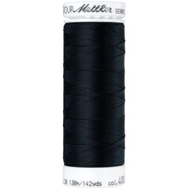 Mettler Seraflex Elastic Sewing Thread 130 m Black Colour 4000