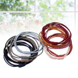 FENICAL Pack of 10 Stretch Hair Bobbles High Elastic Hair Ring Ponytail Holder Hair Accessories for Women Girls