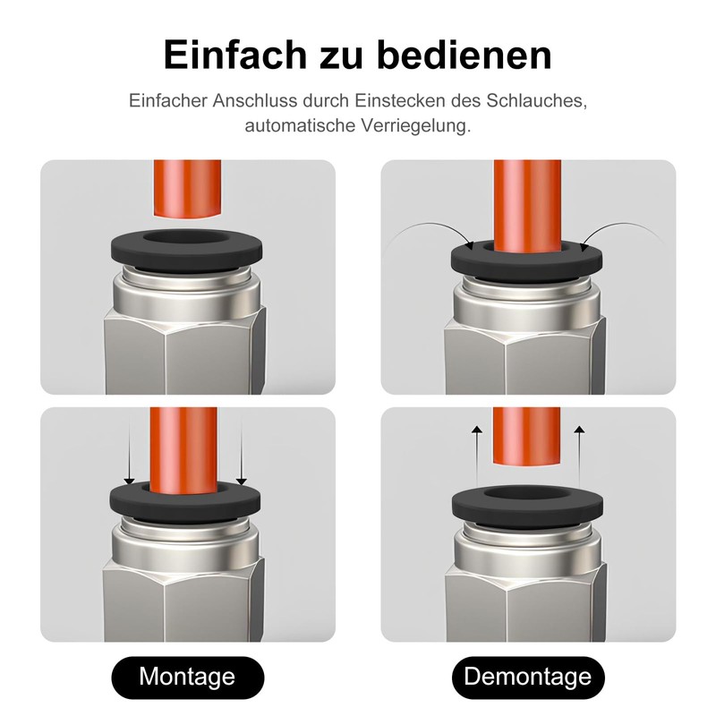 PC4-M10 Connector 10 Pieces PC4-M10 Connector PC4-M10 Pneumatic Connector PC4-M10