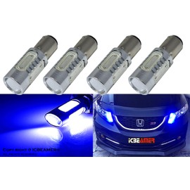 ICBEAMER 4 pcs BAY15d 1157 1158 1493 2057 2357 2397 7528 LED Replace Turn Signal incandesce Light Bulbs [Color: Blue]