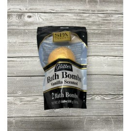 Spa Luxury Gold Glitter Vanilla Bath Bombs- New In Package