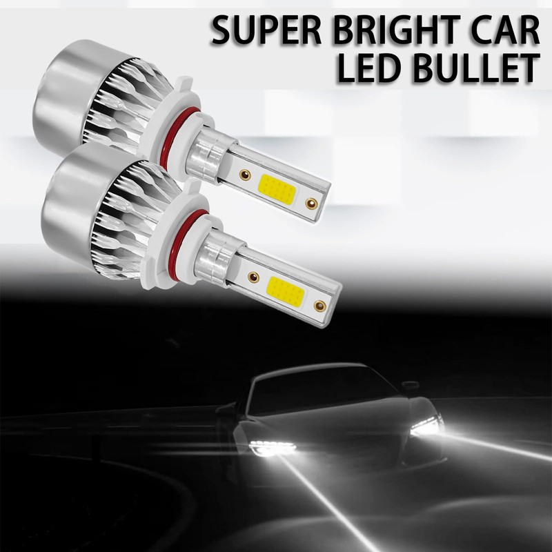 tobenbone 2 PCS 9005/HB3 Car LED Light Replacement, 3800LM 6000K