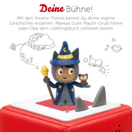 tonies Audio Figure for Toniebox, Creative Wizard, for Playing Yourself, 90 Minutes Memory for Own Recordings, Music or Goodnight Stories, Suitable for Children from 3 Years