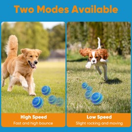 Petbobi Active Rolling Ball for Dogs Interactive Dog Ball with LED Flash Light, Include Self Moving Toys for Medium Large Dogs to Chase and Self Play, USB Rechargeable