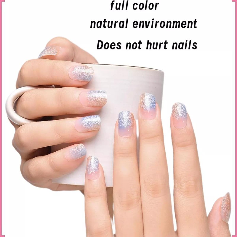 Kit Diy Nail Stickers Pegatinas De Uñas De Gel Semicurado