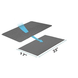 Dual Layer Cat Litter Mat with Honeycomb Pattern, Trapping Mat, Scatter Control, Waterproof Backing, Easy to Clean, Washable Material, (Black, 17"x23")