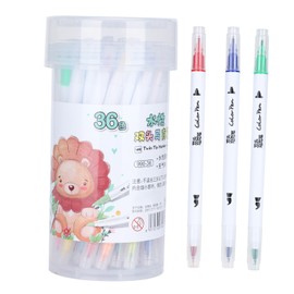 36pcs Marker Pen Set Twin Tip Soft Head Washable Security Colorful Child HandPainted Tool