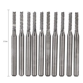 10 Pieces 2 mm Silver Cemented, 8 PCB 2 mm Carbide End Mill Cutter Carbide End Mill Drill Bit SMT/CNC/PCB Power Milling Machine Accessories