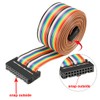 sourcing map IDC Rainbow Wire Flat Ribbon Cable 20 Pins