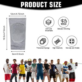 Brace Pads Elbow Protector, 1 Pair XS Arm Brace Support Fitness Arm Knee Protector, Breathable Anti-Collision Sponge Elbow Protection Pads for Basketball Football Tandem Elbow Pads Volleyball Gray
