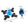 ZONADAH Automatic Drop Irrigation Sprayer 4 Way Cross Atomizing Nozzle