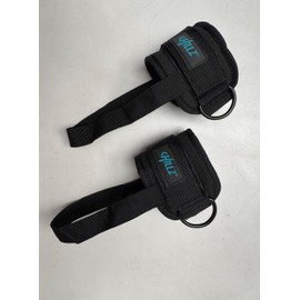 CHILLZ Ankle Strap for Cable Machine, Premium Padded Neoprene, Double D-Ring, Double Stitch Strap, Leg Workouts, Abductor, Kick Backs