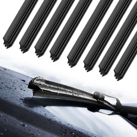 8 x 800 mm windscreen wiper rubber, universal wiper rubber made of natural rubber, boneless replacement windscreen wiper rubber, compatible with all windscreen wipers