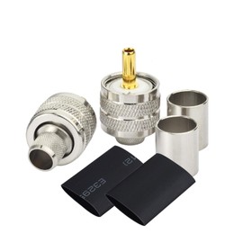 Yuslao PL 259 Coax Connectors PL-259 Plug Crimp Connector UHF Male Solder Connector for LMR-400 RG-213 CB Ham Radio Antenna Coaxial Cable 2-Pack