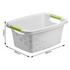Rotho Flowers Housekeeping Tub 12 Litre, One Size, Grey