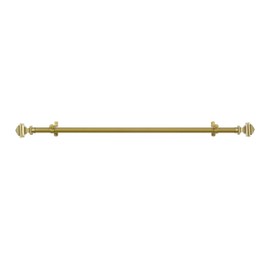 Achim Home Furnishings Buono II Bach Curtain Rod with Finials, 28-Inch Extends to 48-Inch, Gold