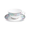 fanquare 6.8 oz Pink Floral Bone China Cup and Saucer
