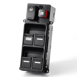 Master Power Window Switch Driver Side for 2003 2004 Hon-da Accord, Auto Front Left Door Lock Switch Control Button Assembly 35750SDA306 35750SDA307 35750SDAA11 35750SDAA12 35754SDA306 (23 PINS)