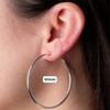 Clip On Spring Hoop Earrings for Non-Pierced Ears, 50mm, Metal,