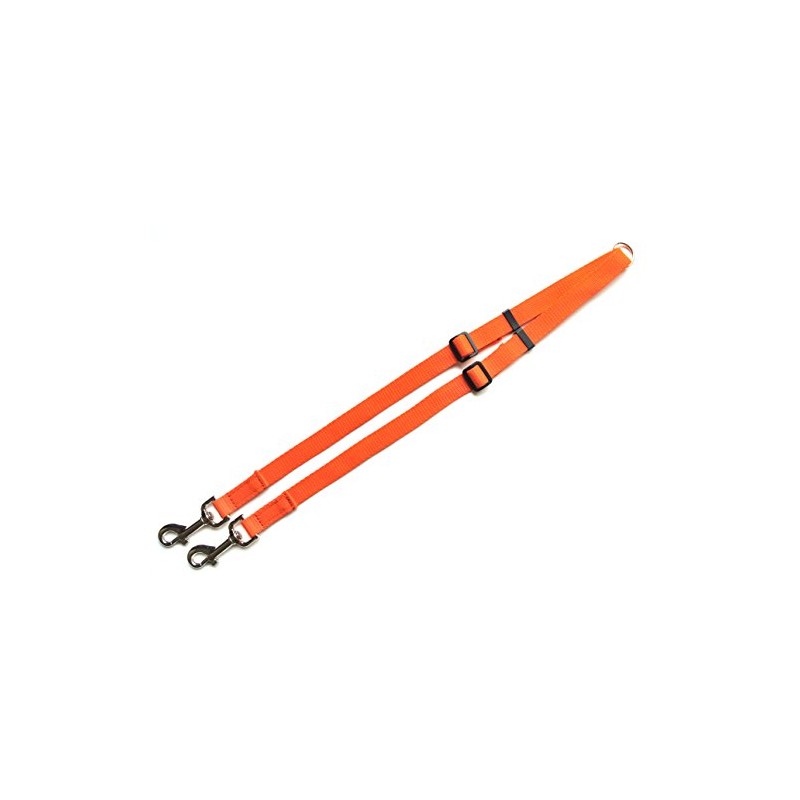 20mm Deluxe Coupler/Splitter Dog Lead Adjustable In (20mm, Orange)